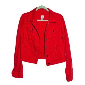 JCP Red Demin Jacket Size Medium